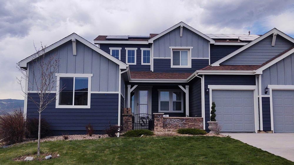 Exterior painting of a house